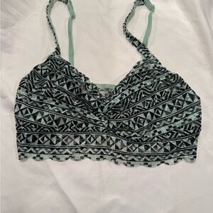 Pink Geometric Patterned Bralette